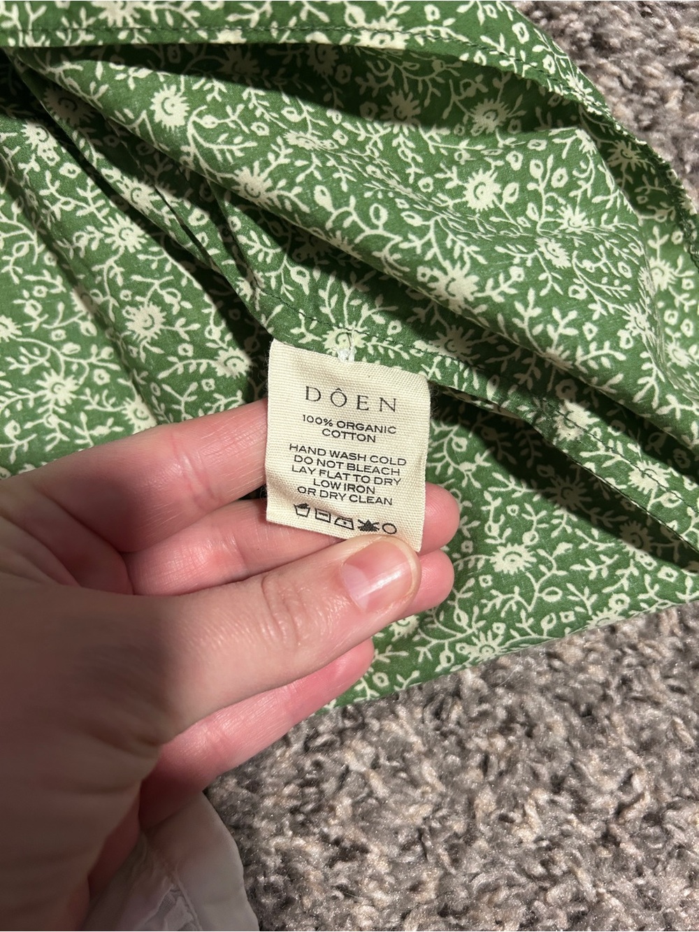 Doen Green Floral Peasant Blouse - Picture 5 of 5